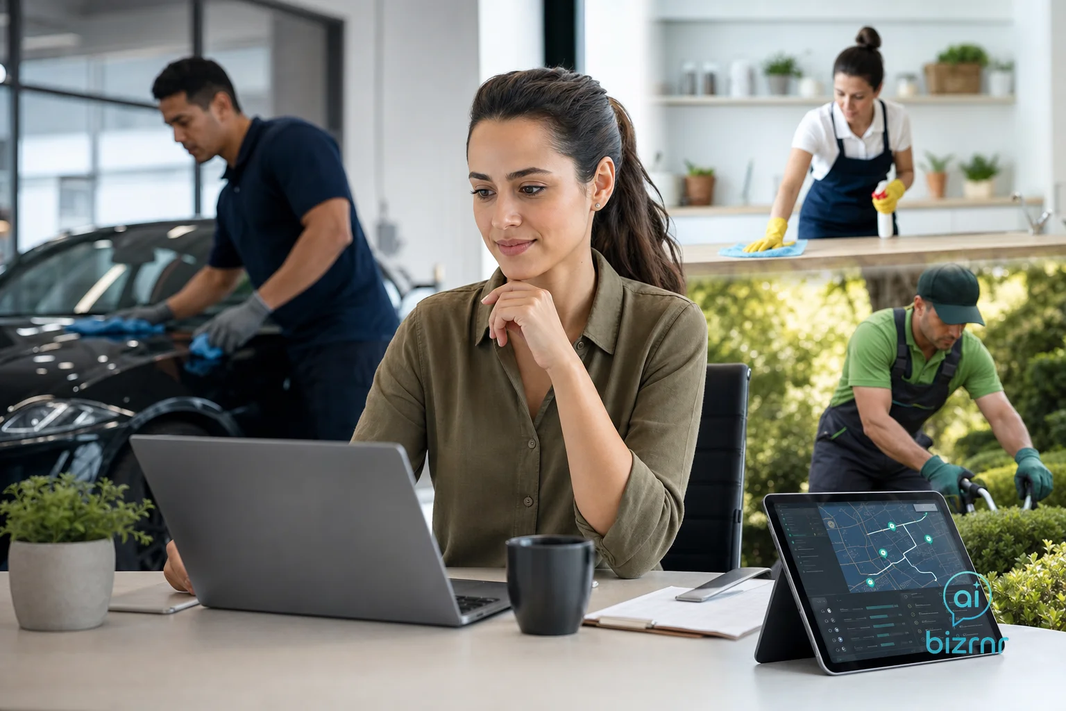 BizRnR AI Voice Receptionist – Auto & Cleaning & Landscaping AI Scheduling for Home Services: From Cleaning to Landscaping | Business Voice Automation