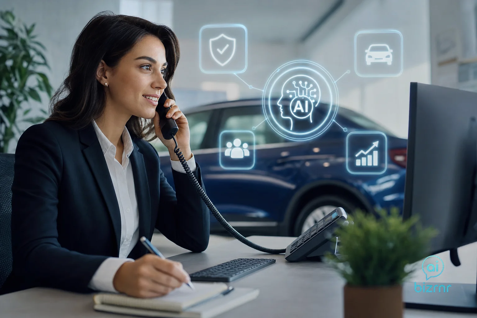 BizRnR AI Voice Receptionist – Insurance & Auto AI Helps Insurance Agencies Cross-Sell and Upsell by Phone | Business Voice Automation