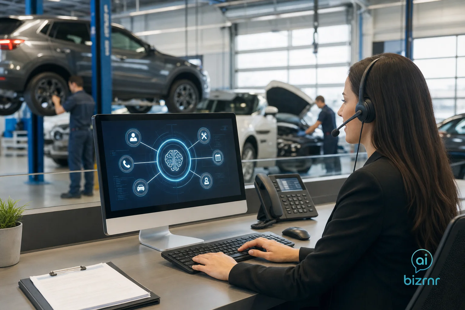 BizRnR AI Voice Receptionist – Auto Auto Dealerships Use AI to Handle Service Department Calls | Business Voice Automation