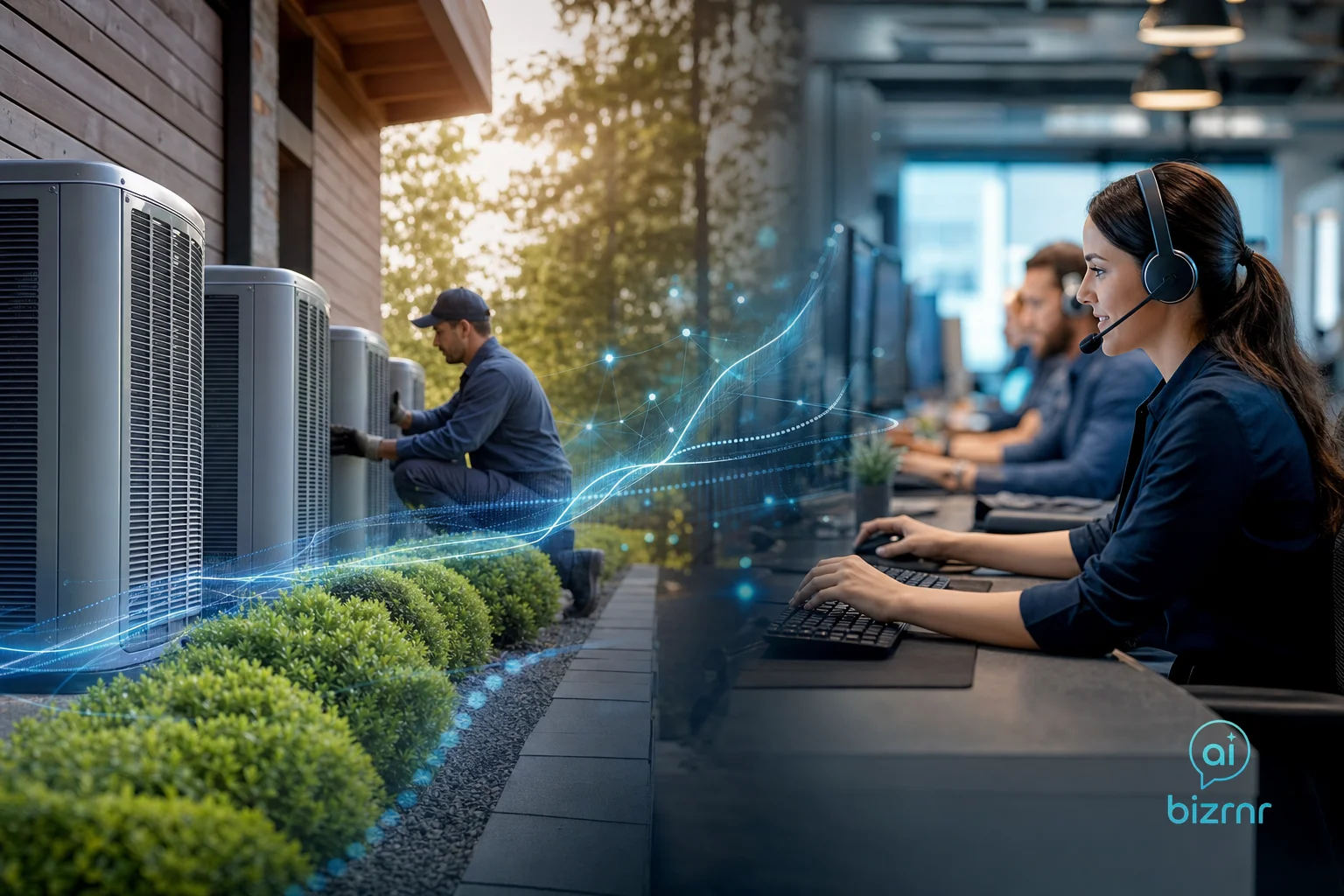 BizRnR AI Voice Receptionist – HVAC & Auto Seasonal HVAC Demand: Using AI to Handle Call Volume Spikes | Business Voice Automation